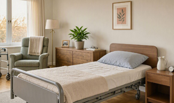 Aged care resident bedroom cleaning